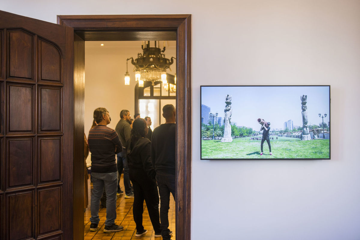 Obra de [work of] Seba Calfuqueo, Palácio Boa Vista © Levi Fanan / Fundação Bienal de São Paulo