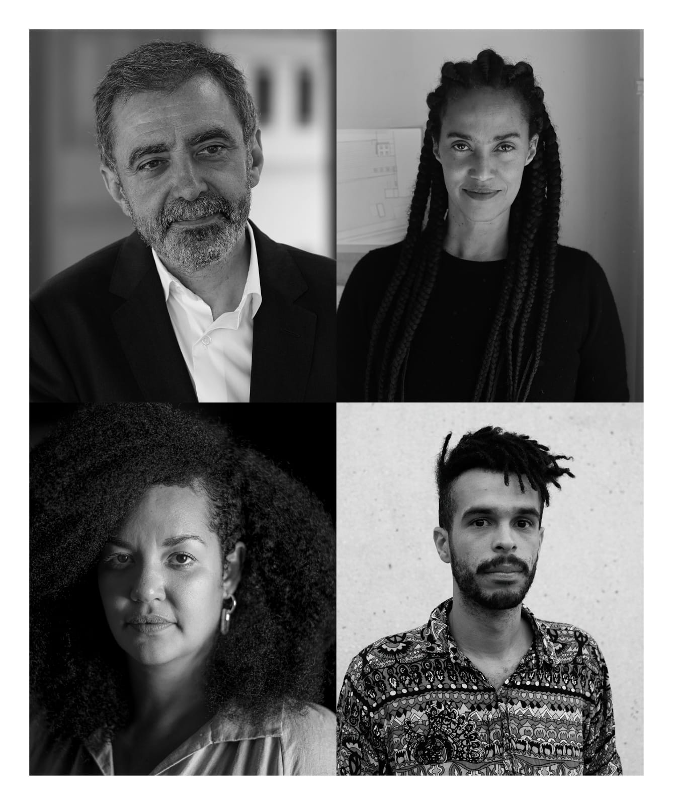 Manuel Borja-Villel (Photo: Joaquín Cortés/Roman Lores), Grada Kilomba (Photo: Ute Langkafel), Diane Lima (Photo: Uiler Costa-Santos), Helio Menezes (Photo: Georgia Niara)